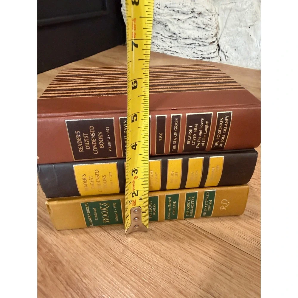 Vintage Readers Digest Condensed Books Set of 3 Hardcover Retro Decor 1970-1976